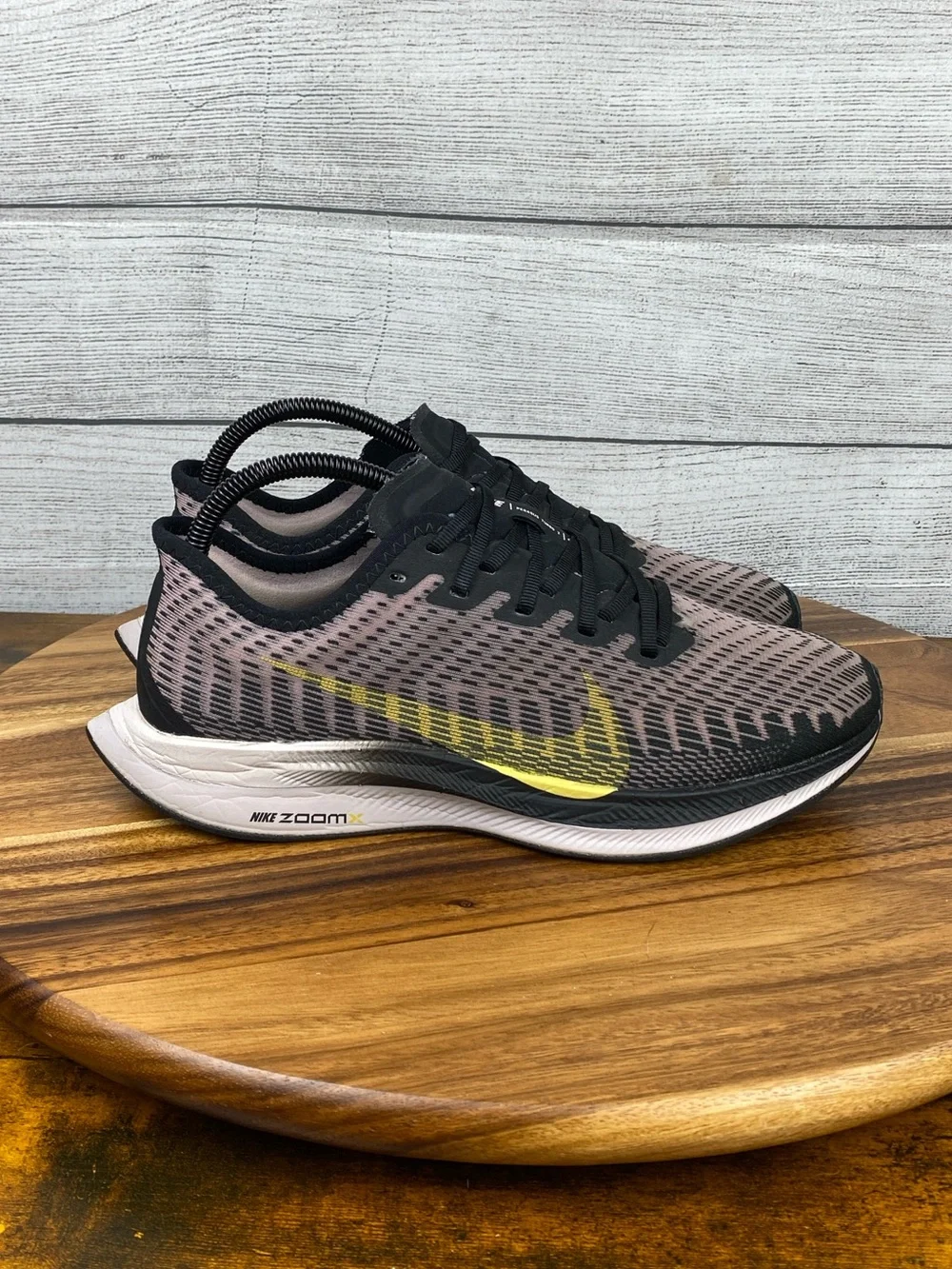 Nike Pegasus Turbo 2 Black Plum Gold Running Shoe AT8242-007 Women’s Size 8.5